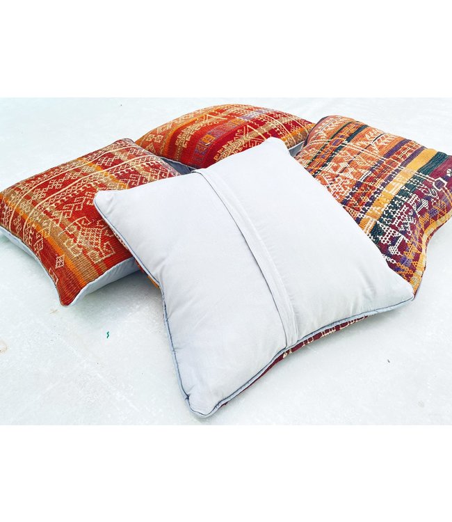 4x Sumak kelim kussens ca. 45x45 cm met vulling