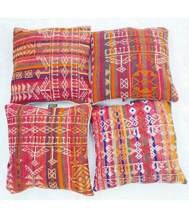 4x kilim cushions ca 45x45 cm with filling