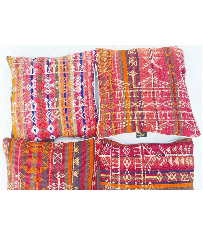 4x kilim cushions ca 45x45 cm with filling