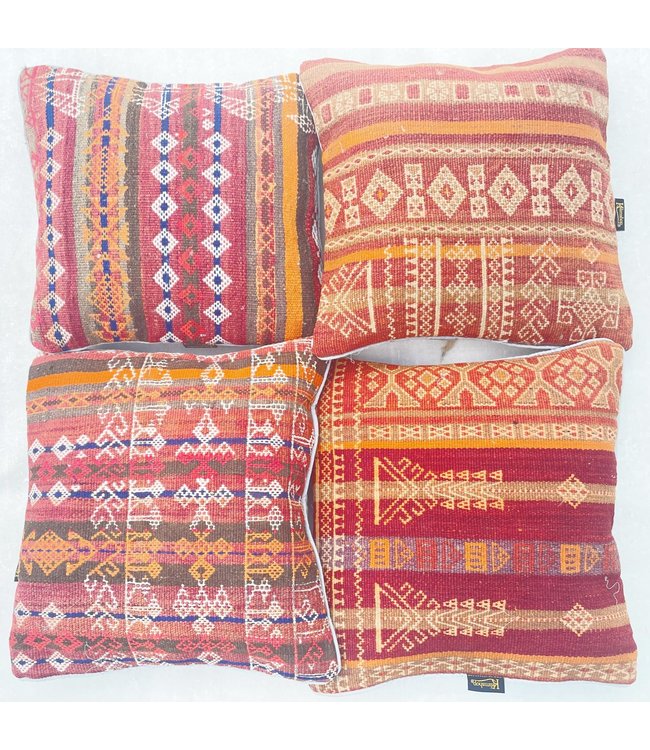 4x kilim cushions ca 45x45 cm with filling