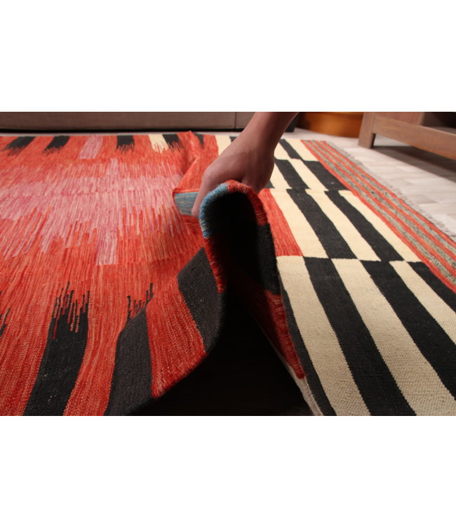 296x200 cm Handmade Afghan Kilim Area Rug Modrn