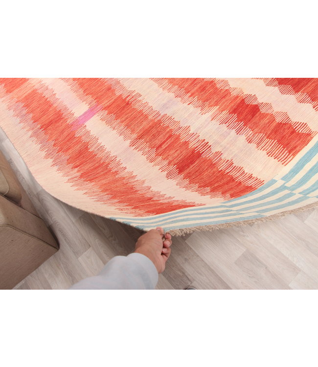 306x208 Handmade Afghan Kilim Area Rug Modrn