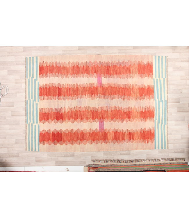306x208 Handmade Afghan Kilim Area Rug Modrn