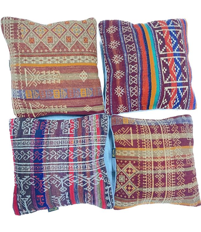 4x kilim cushions ca 45x45 cm with filling