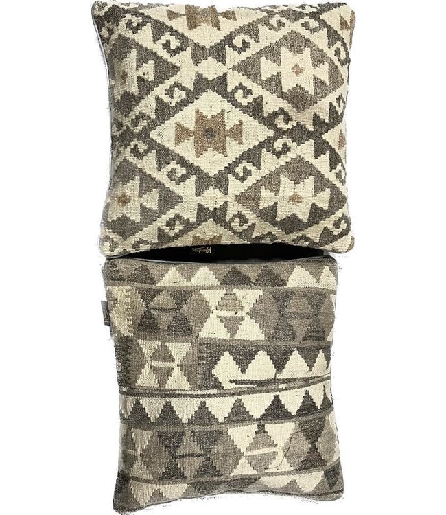 2x kilim cushion cover natural ca 45x45 cm with filling