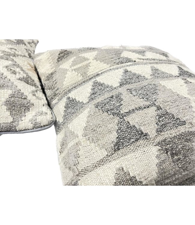 2x kelim kussens natural ca 45x45 cm met vulling  -
