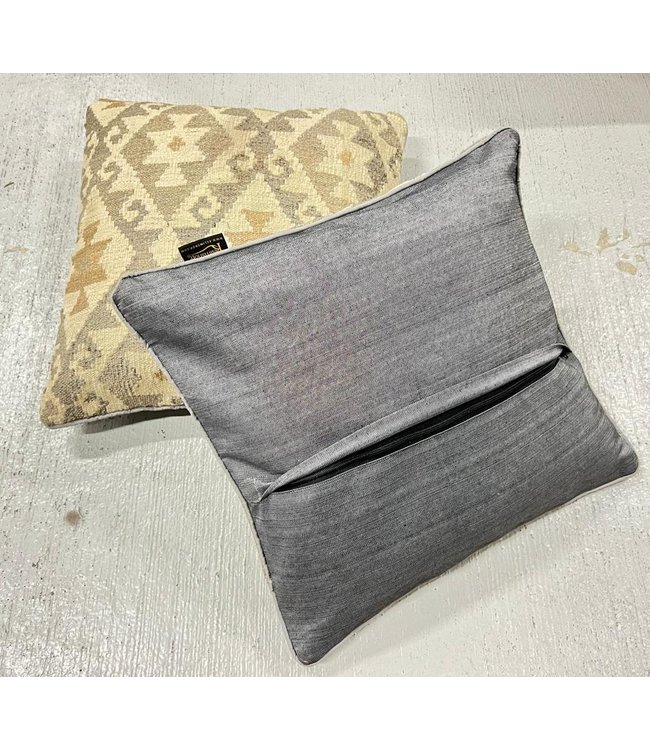 2x kilim cushion cover natural ca 45x45 cm with filling