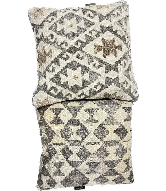 2x kilim cushion cover natural ca 45x45 cm with filling