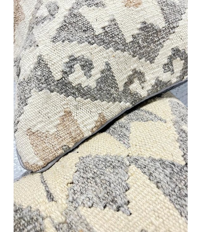 2x kilim cushion cover natural ca 45x45 cm with filling