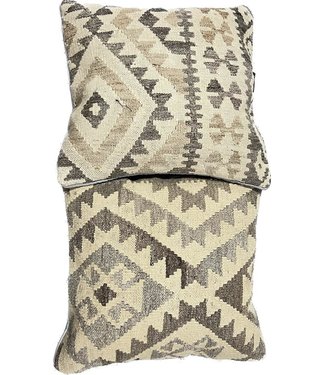 2x kilim cushion cover natural ca 45x45 cm with filling