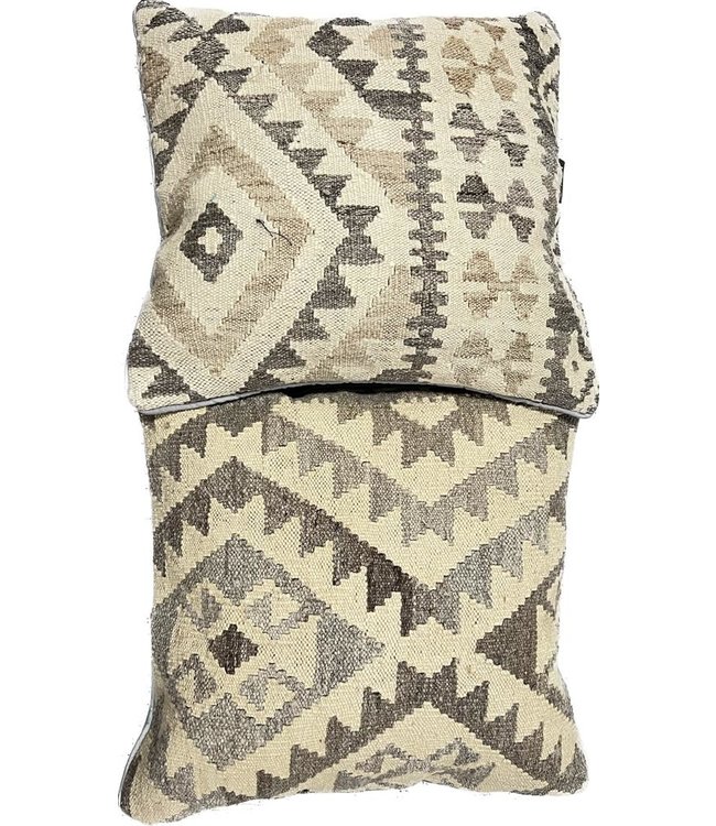 2x kilim cushion cover natural ca 45x45 cm with filling