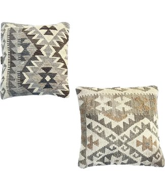 2x kilim cushion cover natural ca 45x45 cm with filling