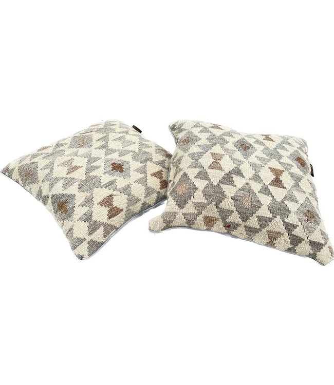 2x kilim cushion cover natural ca 45x45 cm with filling