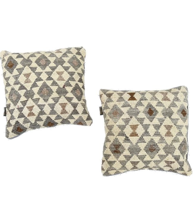 2x kilim cushion cover natural ca 45x45 cm with filling