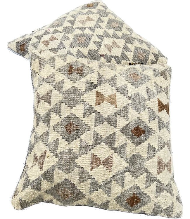 2x kilim cushion cover natural ca 45x45 cm with filling