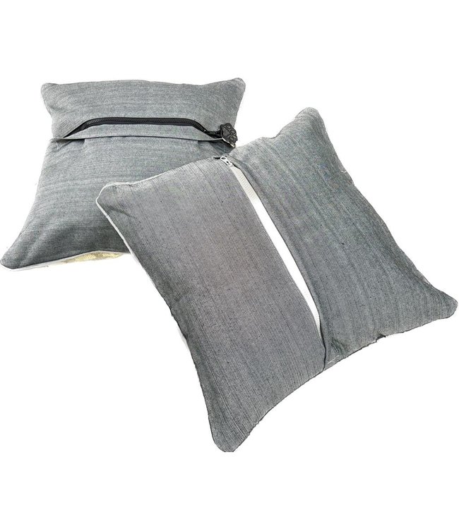 2x kelim kussens natural ca 45x45 cm met vulling