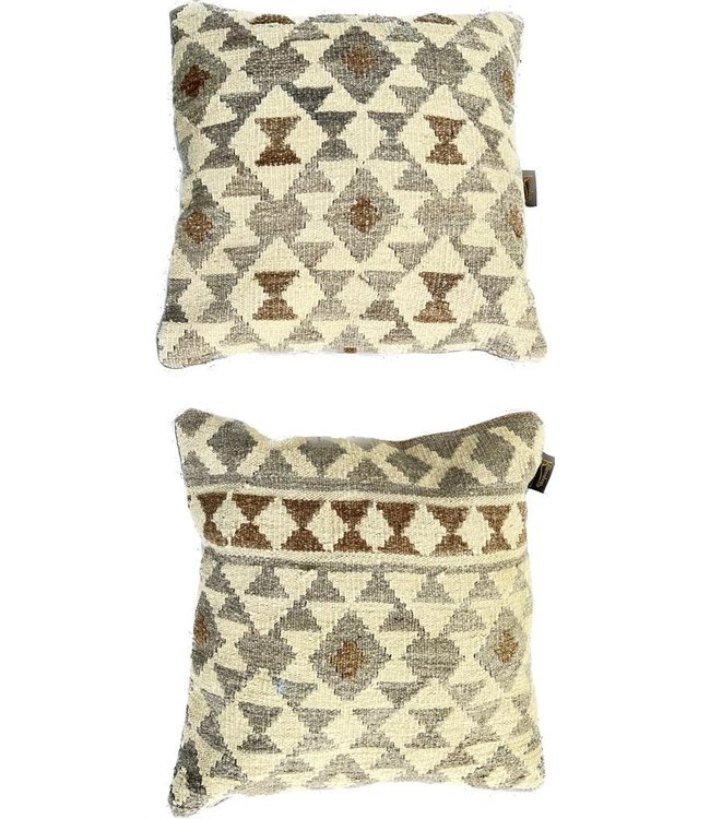 2x kilim cushion cover natural ca 45x45 cm with filling