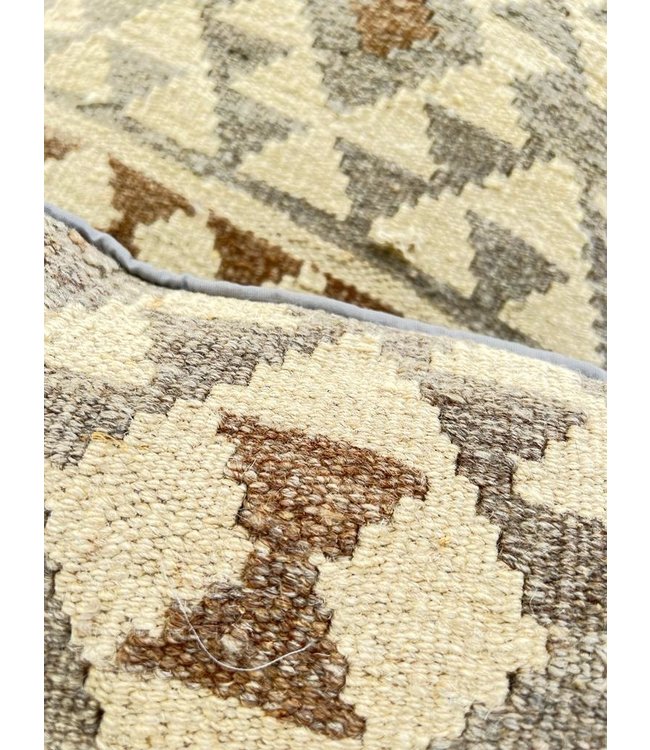 2x kilim cushion cover natural ca 45x45 cm with filling