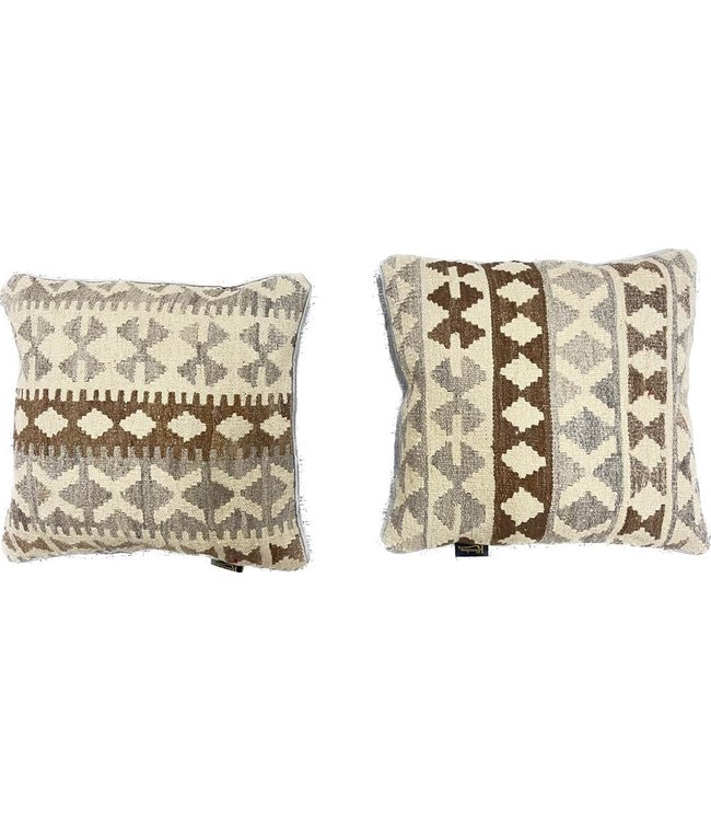 2x kilim cushion cover natural ca 45x45 cm with filling