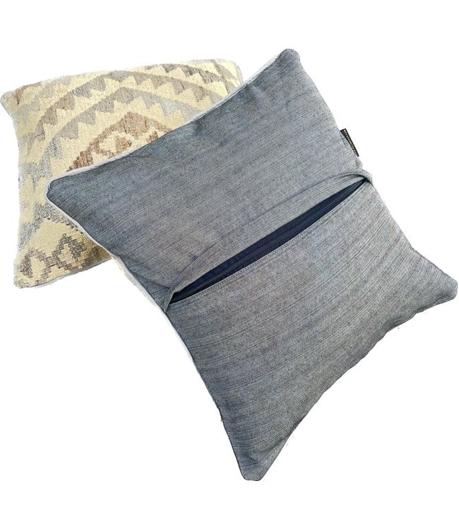 2x kilim cushion cover natural ca 45x45 cm with filling