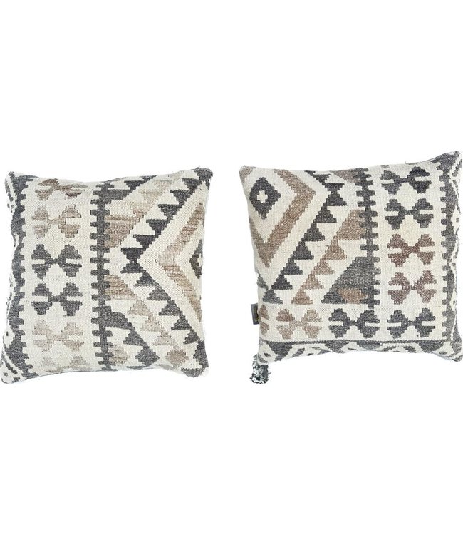 2x kilim cushion cover natural ca 45x45 cm with filling