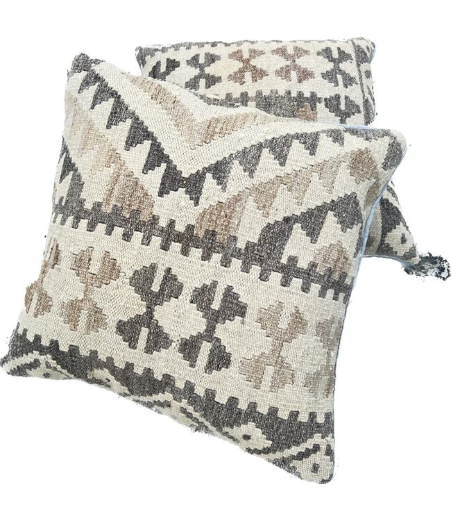 2x kilim cushion cover natural ca 45x45 cm with filling