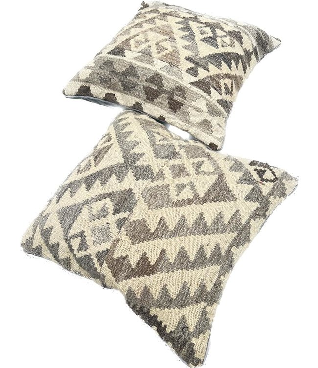 2x kilim cushion cover natural ca 45x45 cm with filling