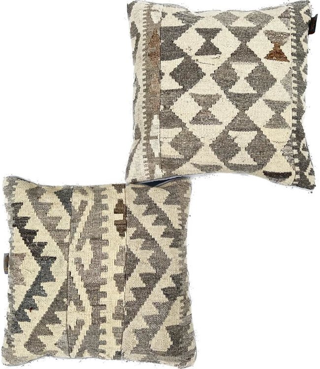 2x kilim cushion cover natural ca 45x45 cm with filling