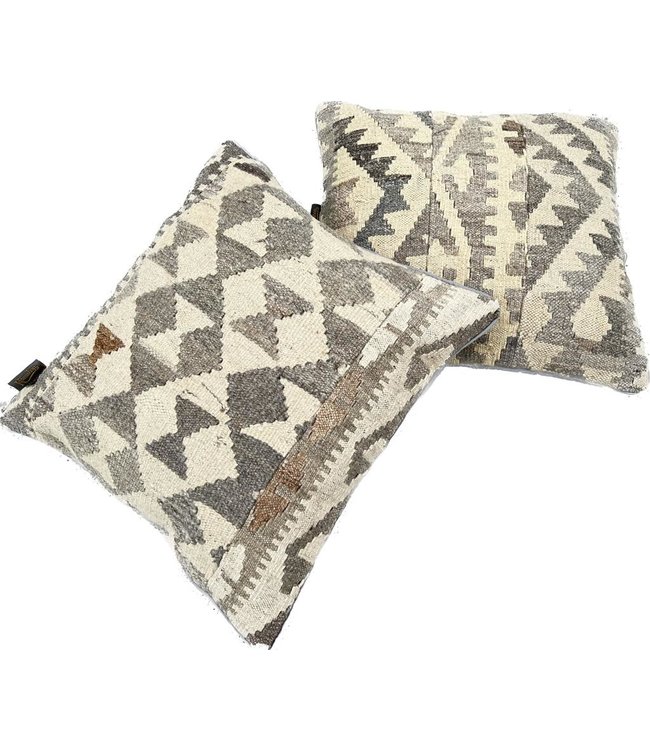 2x kilim cushion cover natural ca 45x45 cm with filling