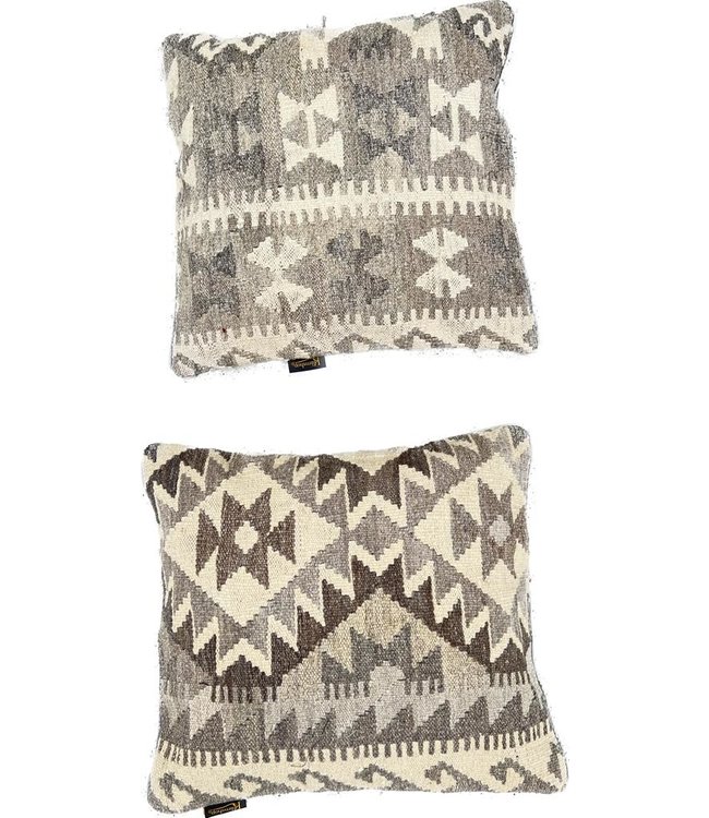 2x kilim cushion cover natural ca 45x45 cm with filling