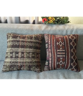 2xkilim cushion cover traditional ca 45x45 cm with filling