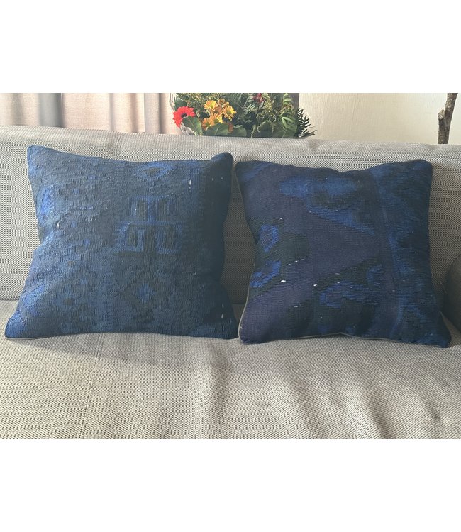 2xkilim cushion cover traditional ca 45x45 cm with filling
