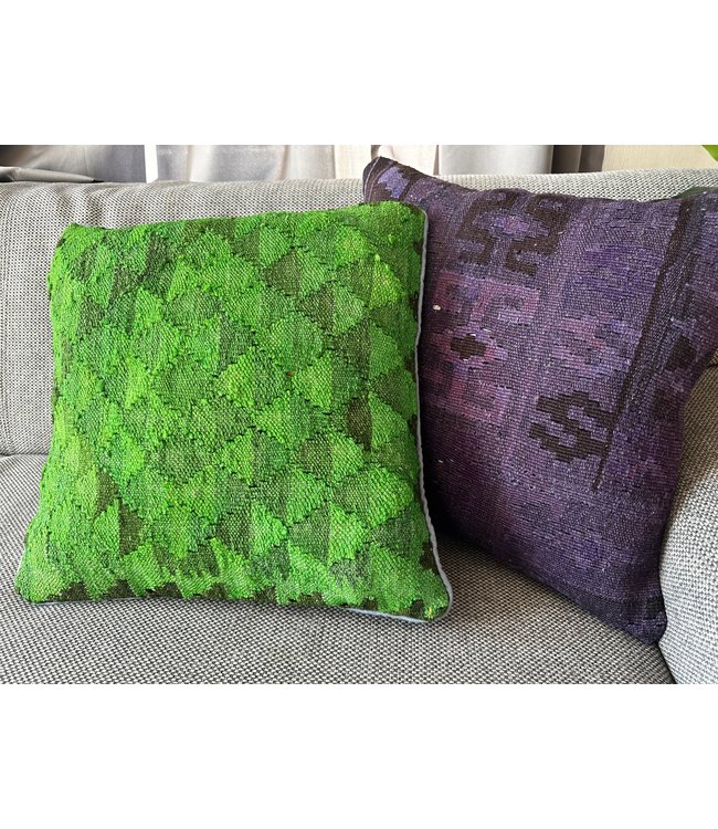 2x kilim cushion cover traditional ca 40x40 cm with filling
