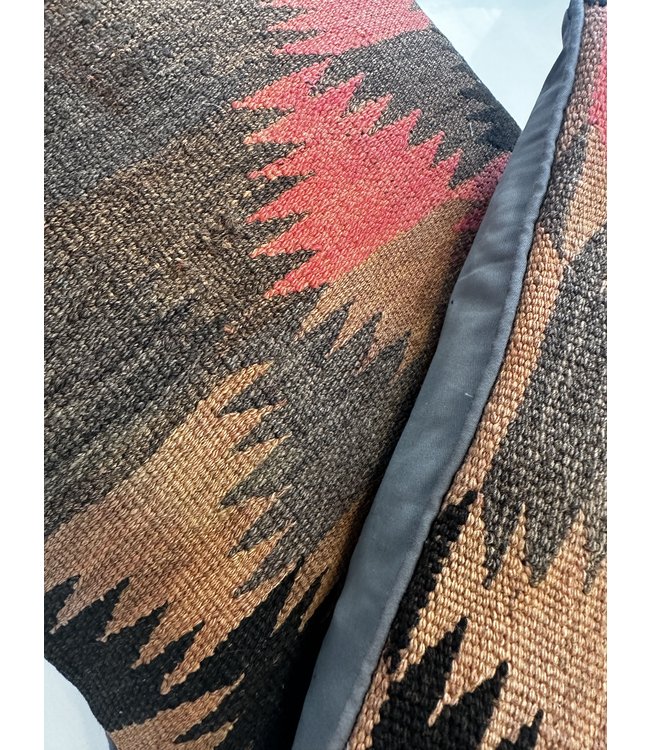 vintage 2x kilim cushion cover ca 40x40 cm with filling  -