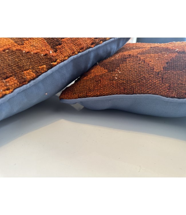 vintage 2x unike vintage kelim kussens met vulling 40x40 cm