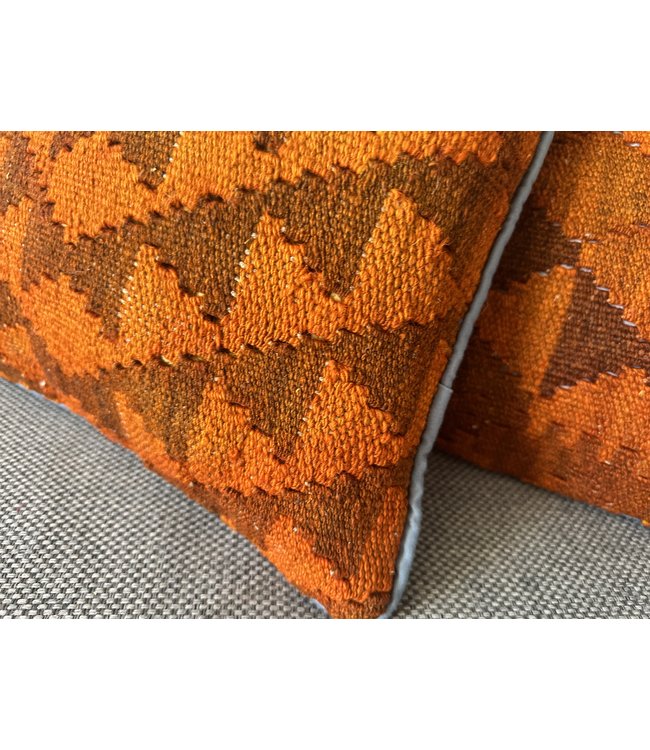 vintage 2x unike vintage kelim kussens met vulling 40x40 cm