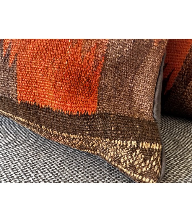 vintage 2x kilim cushion cover ca 40x40 cm with filling