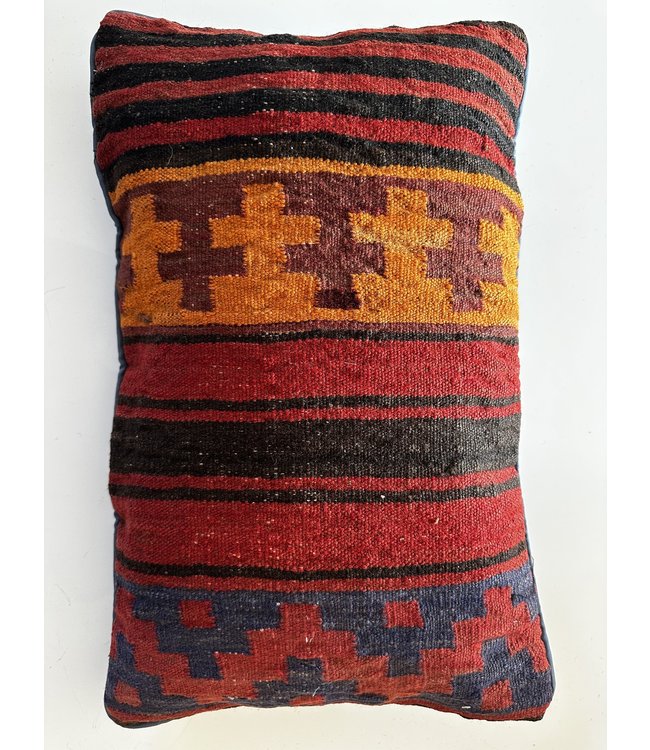 vintage 1 x kilim cushion cover ca 60x40 cm with filling