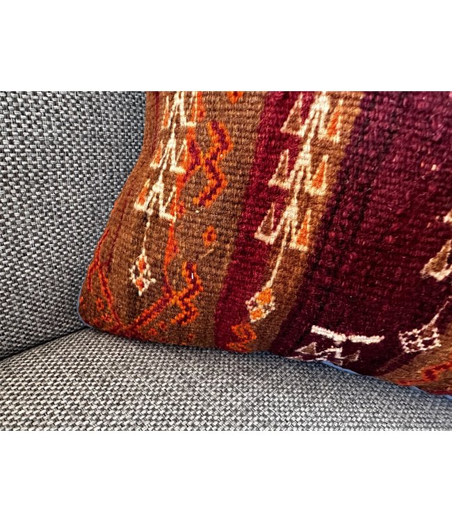 vintage 1x kilim cushion cover ca 40x40 cm with filling