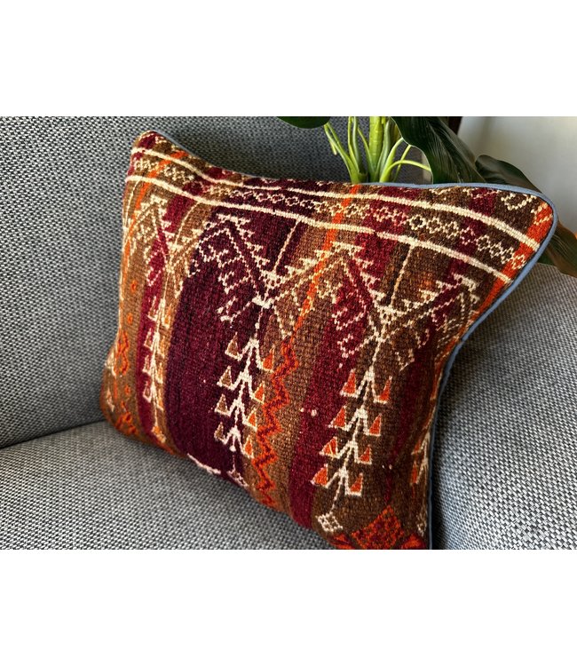 vintage 1x unike vintage kelim kussens met vulling 40x40 cm