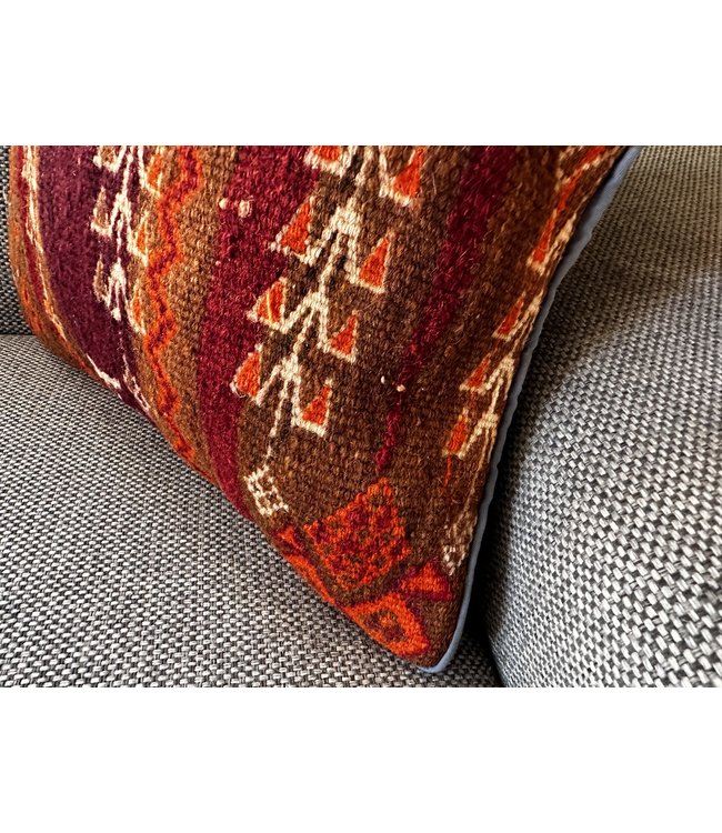 vintage 1x unike vintage kelim kussens met vulling 40x40 cm