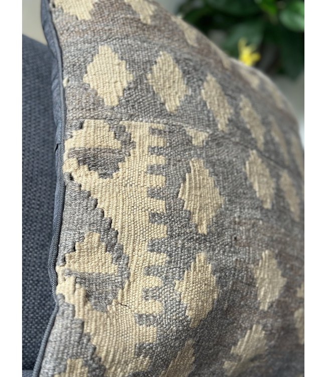 1x natural  kilim cushion cover traditional ca 45x45 cm with filling