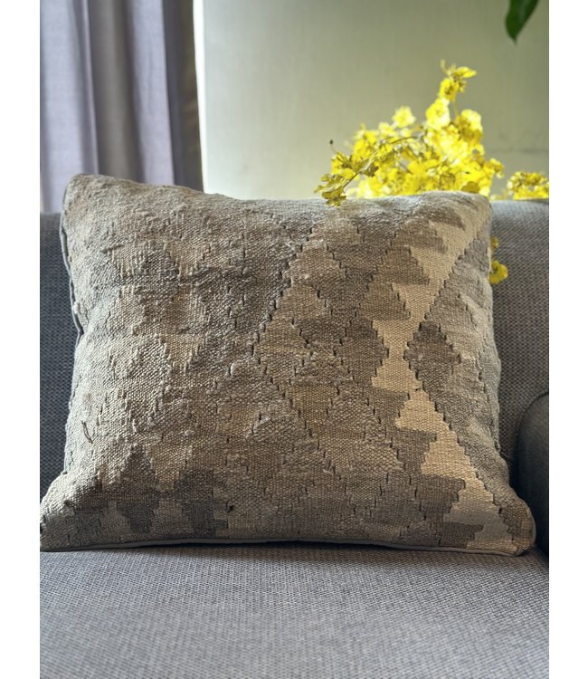1x natural  kilim cushion cover traditional ca 45x45 cm with filling