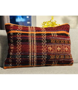 vintage 1 x kilim cushion cover ca 60x40 cm with filling