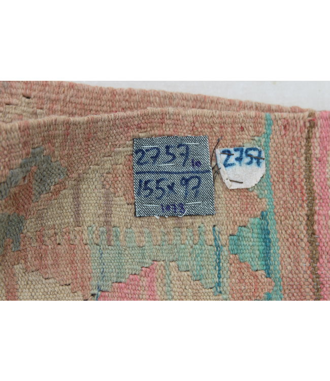 Hand Woven Afghan Wool Kilim Area Rug 155x97 cm