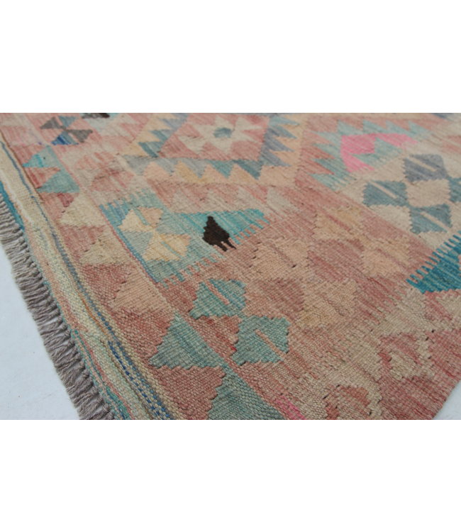 Hand Woven Afghan Wool Kilim Area Rug 155x97 cm
