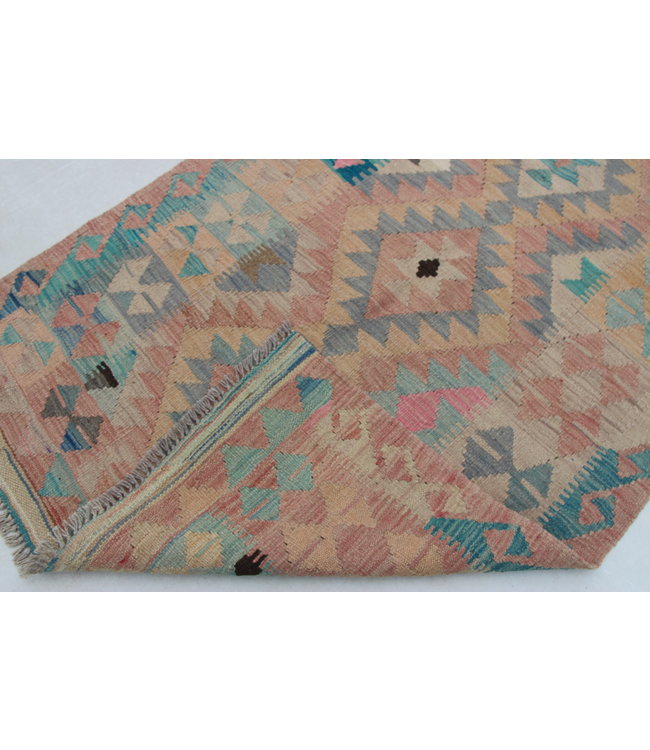 Hand Woven Afghan Wool Kilim Area Rug 155x97 cm