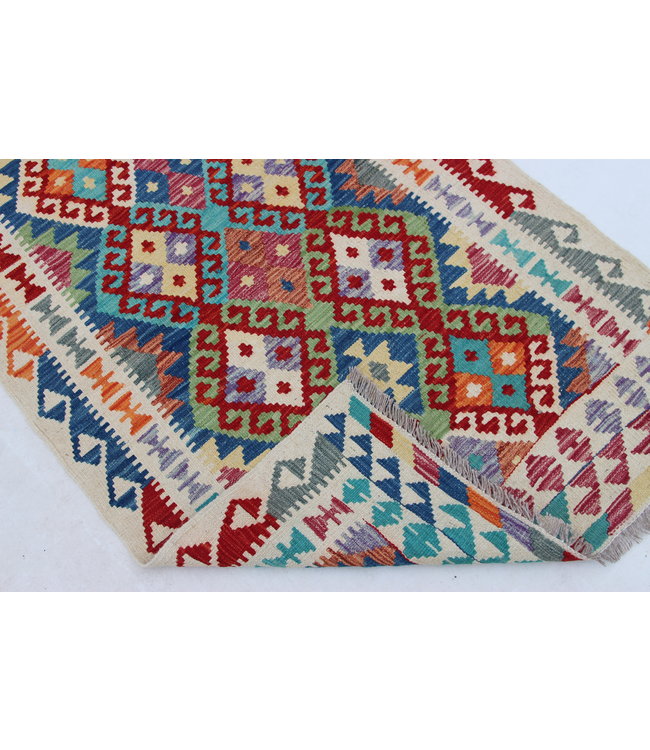 Handgewebte Orientalisch Wolle Kelim Teppich 160x102cm