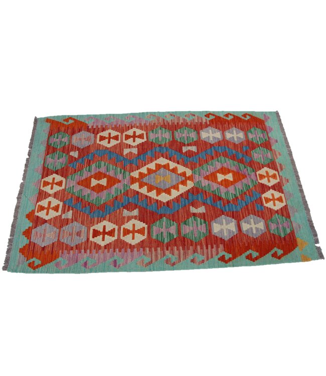 Handgemaakt Oosters Kelim Wol Vloerkleed 164x100cm