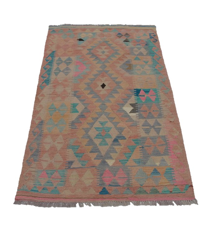 Hand Woven Afghan Wool Kilim Area Rug 155x97 cm